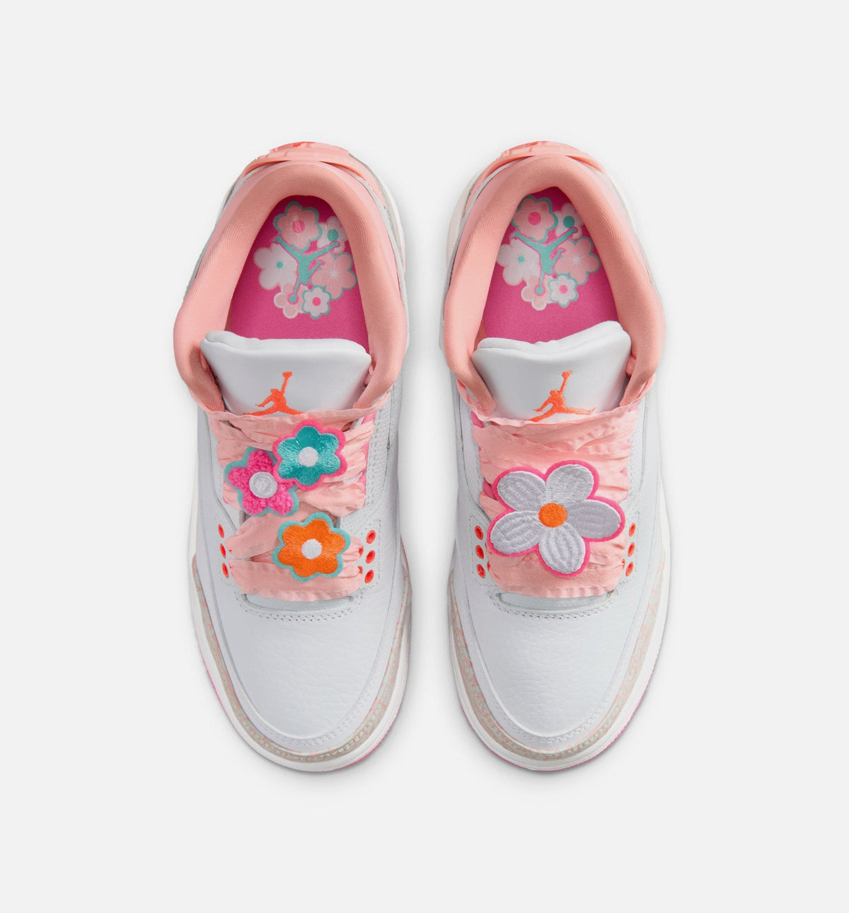 Air Jordan 3 Retro Spring Flowers Big Kids' Lifestyle Shoes - Pearl Pink/Pink Bloom/Pink Glow/Hyper Orange