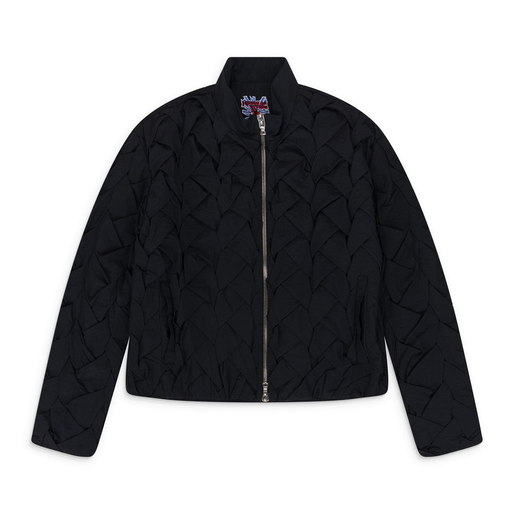Black Woven Nylon Jacket