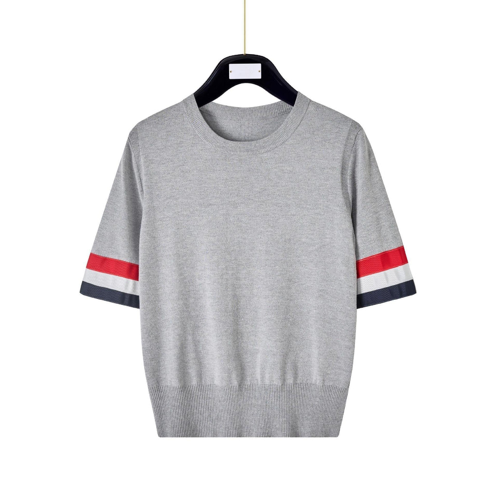 Thom Browne Women's Tricolor Short Sleeve Sweater