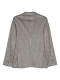 Boglioli houndstooth-pattern linen blazer
