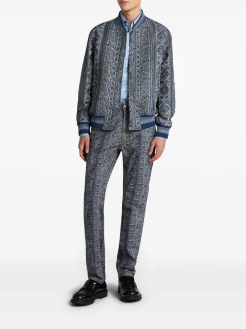 ETRO floral-jacquard bomber jacket