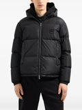 Armani Exchange logo-patch padded jacket