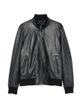 Arte Antwerp ribbed-trim leather jacket