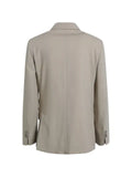 AMI Paris beige double-breasted virgin wool gabardine jacket