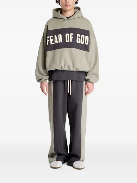 FEAR OF GOD ESSENTIALS cropped panelled hoodie