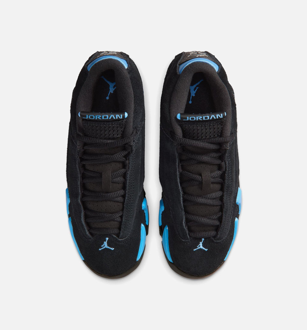 Air Jordan 14 Retro Black University Blue Grade School Lifestyle Shoes | Black / White / University Blue