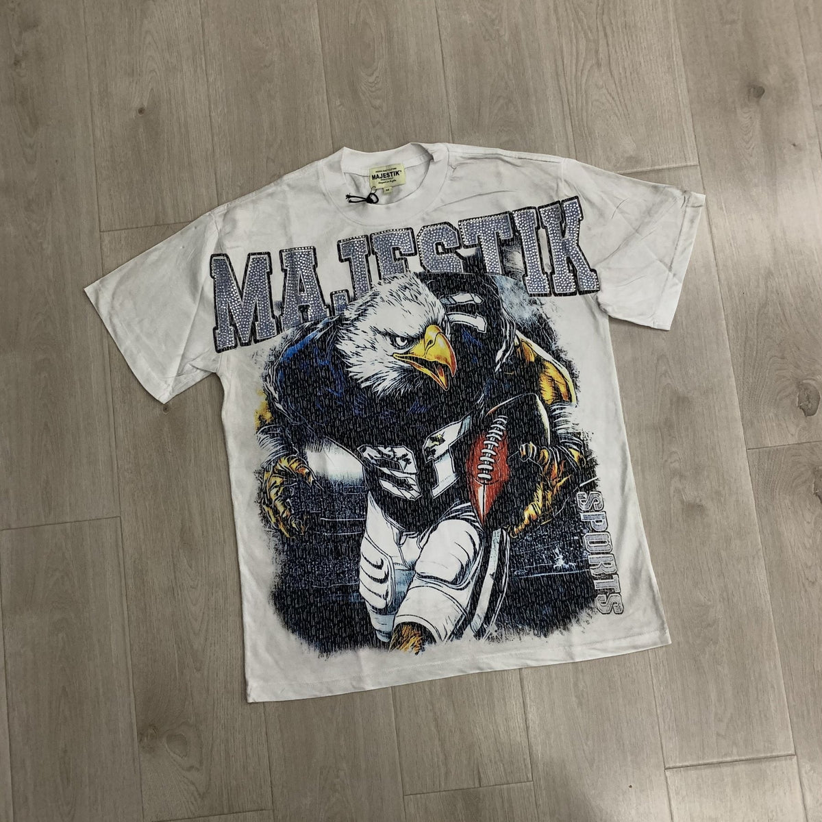 MAJESTIK Football Eagle Graphic T-Shirt