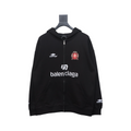 Balenciaga Miami Exclusive Soccer Zip Up Hoodie Black
