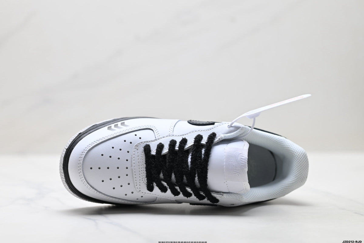 Nike Air Force 1 Low White Black Graphic Unisex Sneakers Style 17