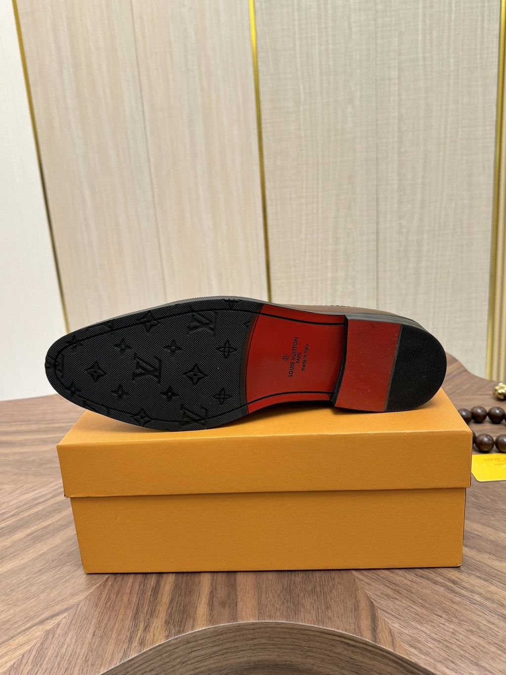 Louis Vuitton Men's Brown Monogram Lace-Up Dress Shoes