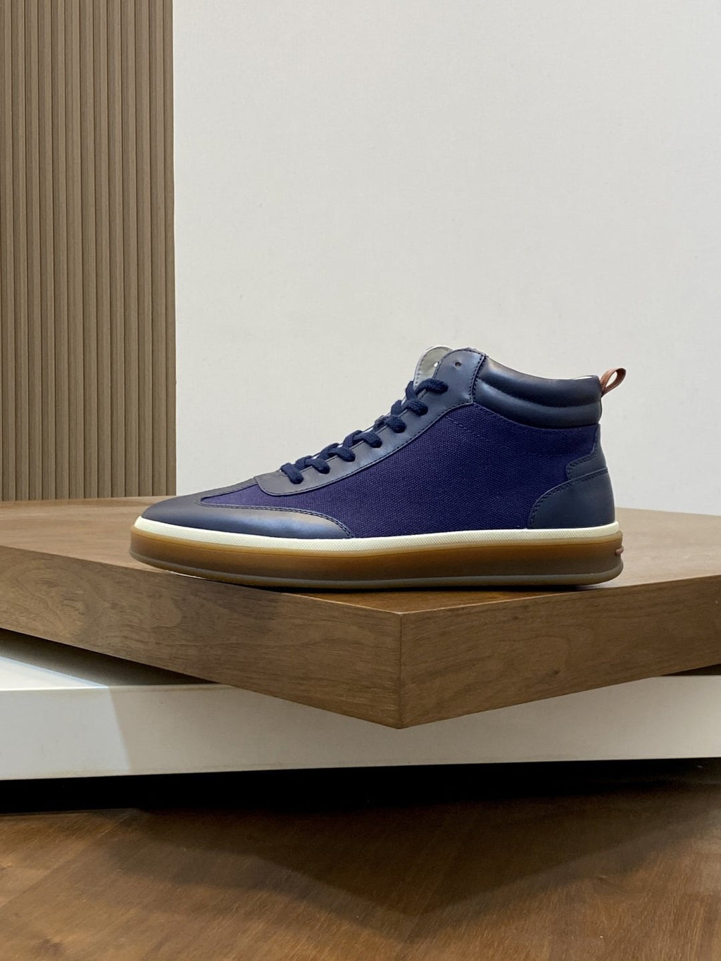 Loro Piana Paneled High-Top Sneakers