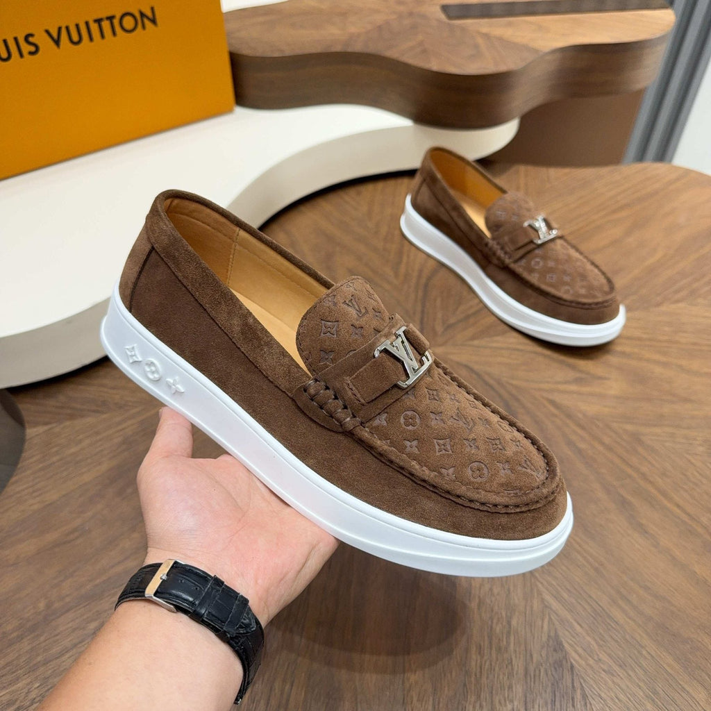 Louis Vuitton Men's Monogram Slip-On Sneakers - Moc-Toe Stitching