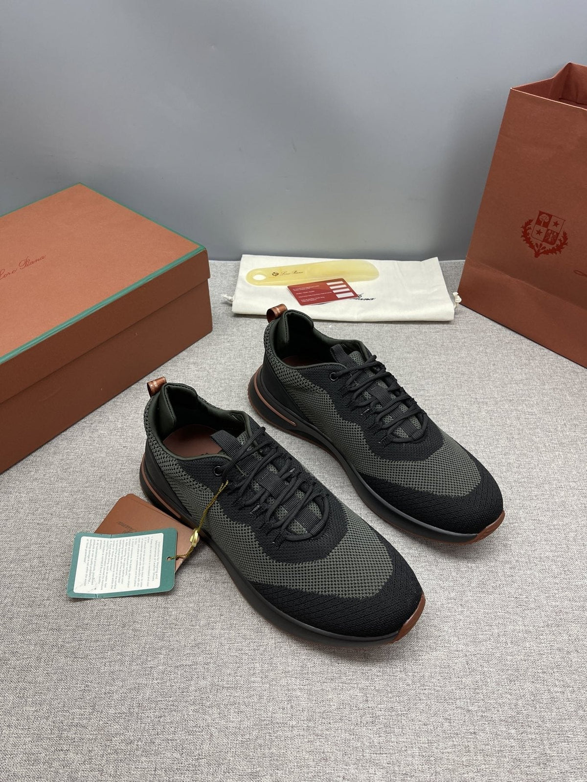 Loro Piana Men's Tennis Walk Low-Top Sneakers - Rubber Sole