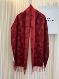 Coach C Motif Fringed Scarf